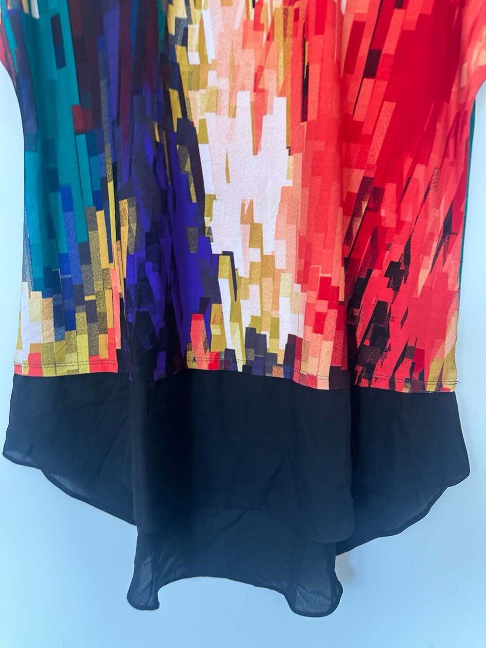 Cato Woman Multicolor Abstract Geometric Print Short Sleeve Tunic Top Size 14/16 - Picture 4 of 5